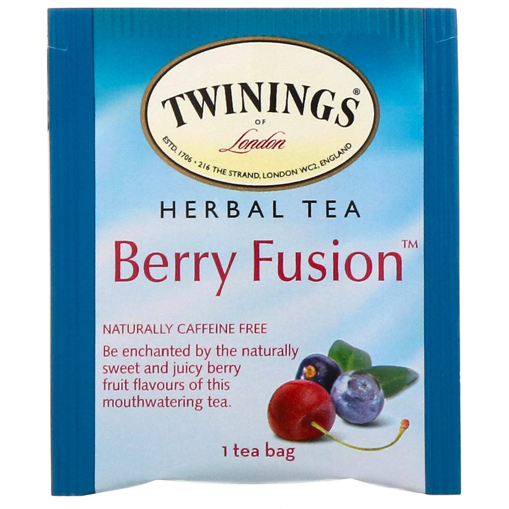 Twinings, té de hierbas, fusión de bayas, sin cafeína, 20 bolsitas de té, 40 g (1,41 oz)