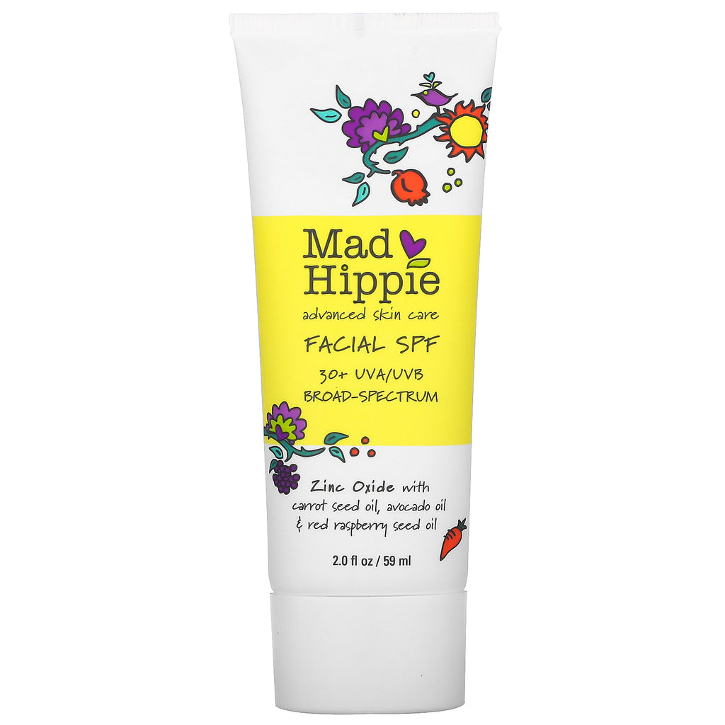 Mad Hippie Skin Care Products, Facial SPF, 30+ UVA/UVB Broad-Spectrum Sunscreen, 2.0 oz (59 g)