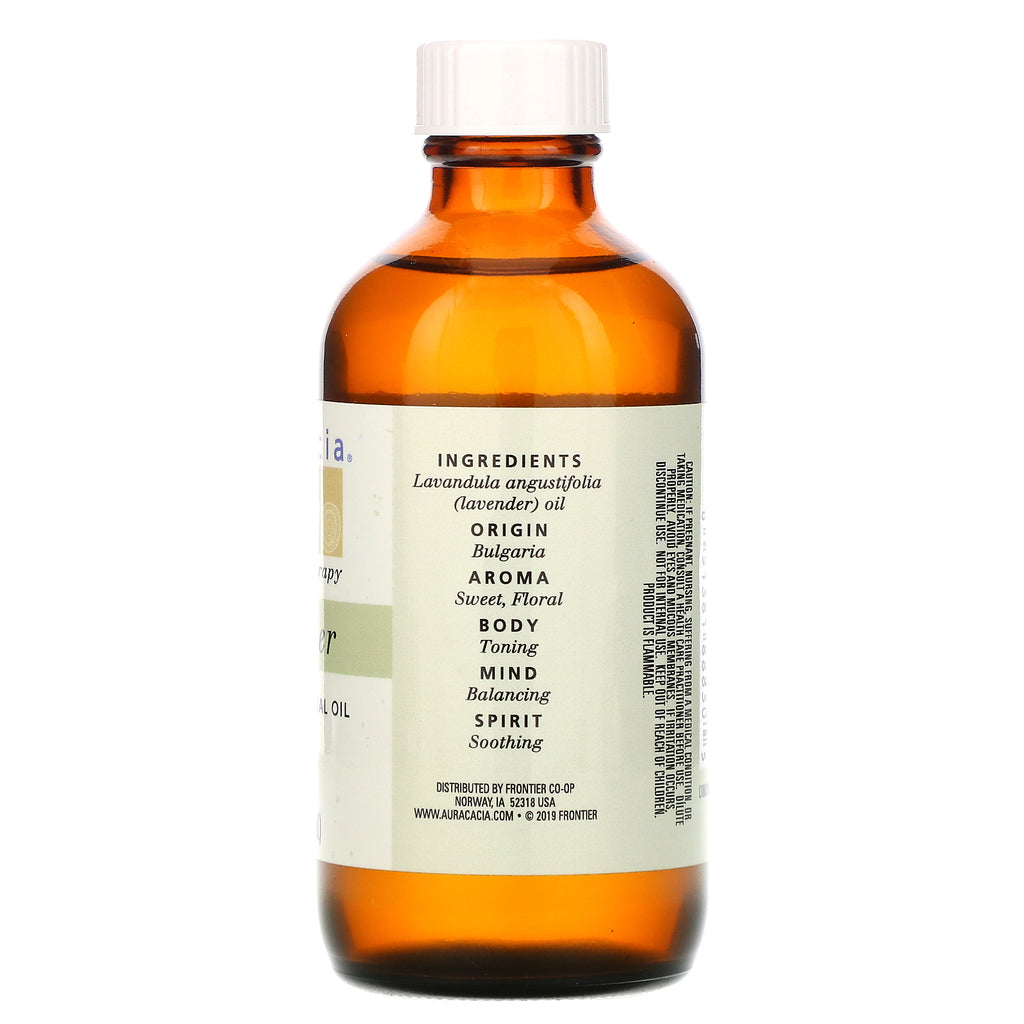 Aura Cacia, 100 % ren æterisk olie, lavendel, 4 fl oz (118 ml)