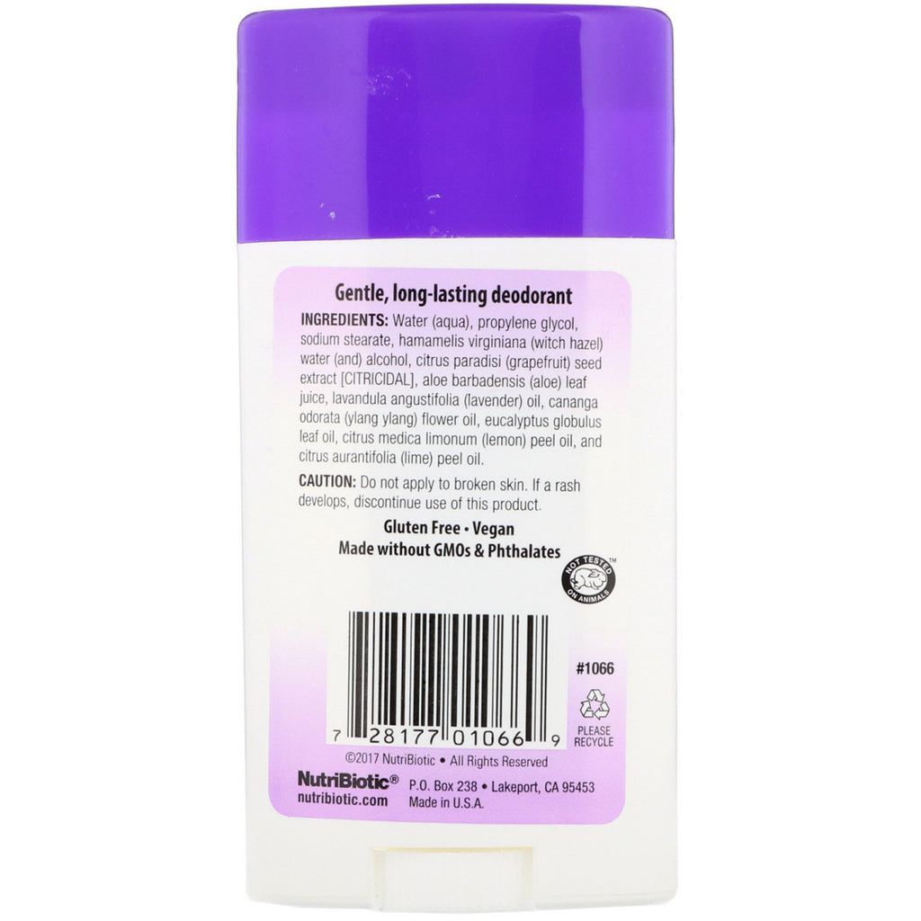 NutriBiotic, Deodorant, Lavendel, 2,6 oz (75 g)