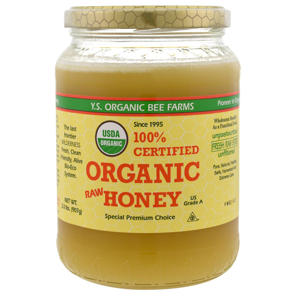 Y.S. Eco Bee Farms, 100% Certified Organic Raw Honey, 2.0 lbs (907 g)