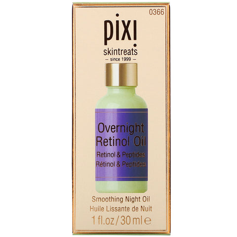 Pixi Beauty, Aceite de retinol nocturno, Aceite de noche suavizante, 1 fl oz (30 ml)