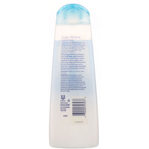 Dove, Næringsopløsninger, Oxygen Moisture Shampoo, 12 fl oz (355 ml)