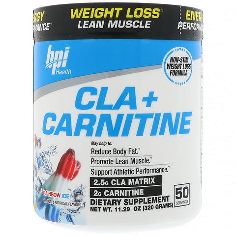 BPI Sports, CLA + Carnitine, Rainbow Ice, 11.29 oz (320 g)