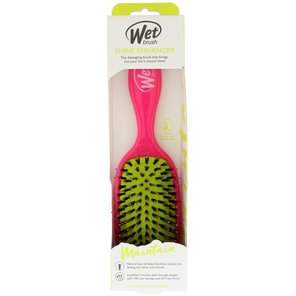 Wet Brush, Shine Enhancer Brush, Maintain, Pink, 1 børste