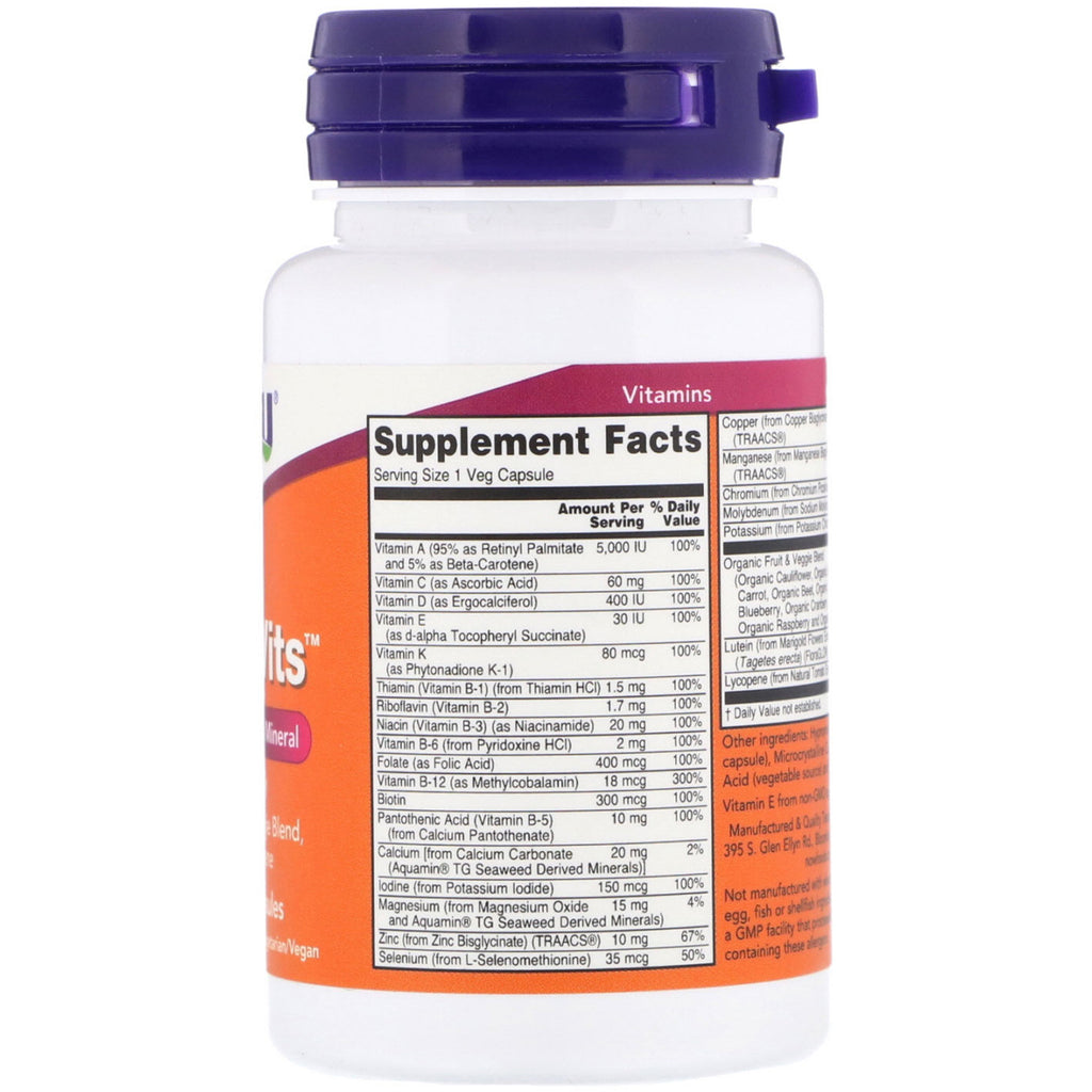 Now Foods, Daily Vits, Multi Vitamin & Mineral, 30 Veg Capsules