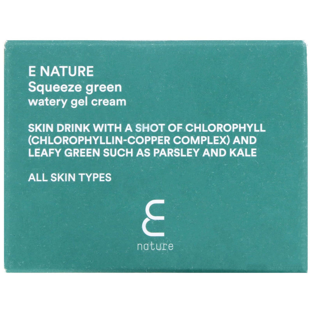 E-Nature, Squeeze Green Watery Gel Cream, 1,6 fl oz (50 ml)