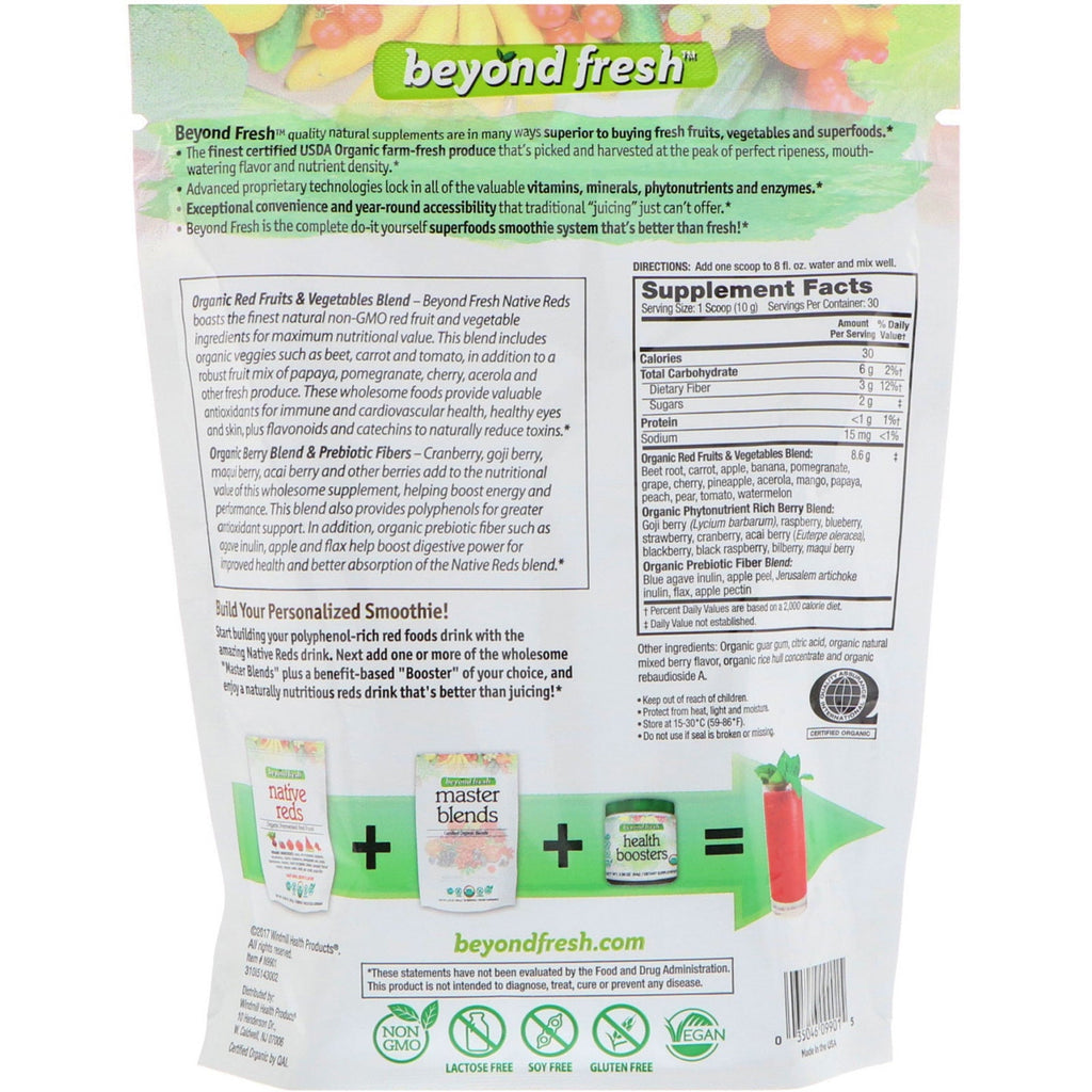 Beyond Fresh, Native Reds, Red Superfood, Natural Berry Flavor, 10,58 oz (300 g)