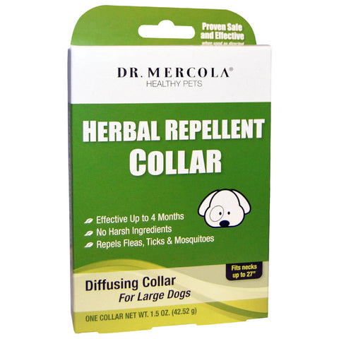 Dr. Mercola, Herbal Repellent Collar for Large Dogs, One Collar, 1.5 oz (42.52 g)