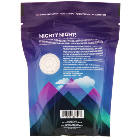 Little Moon Essentials, Sleep Comes Easy, søvninspirerende mineralbad, 13,5 oz (383 g)