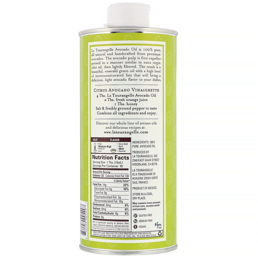 La Tourangelle, Delicate Avocado Oil, 25.4 fl oz (750 ml)