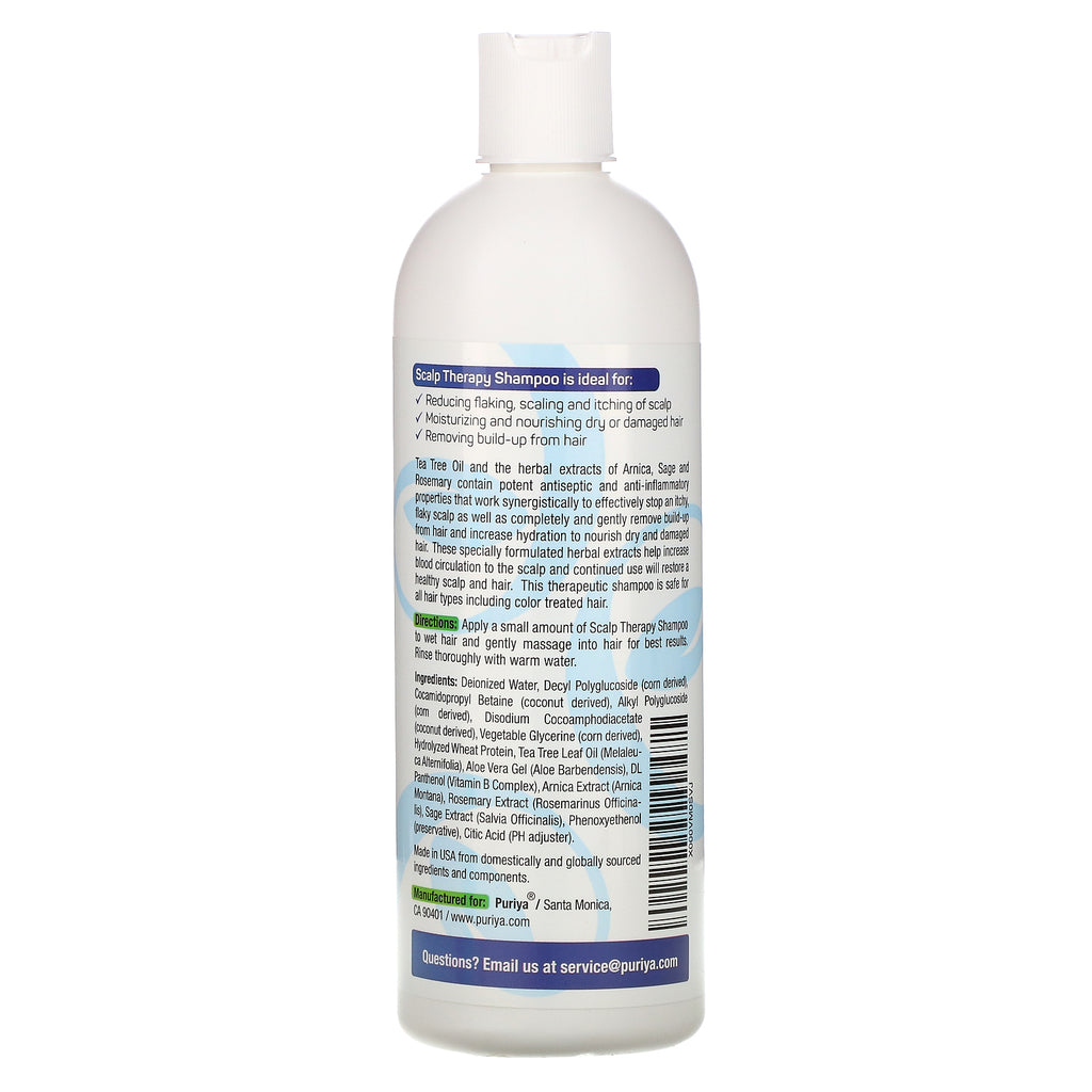 Puriya, Scalp Therapy Shampoo, til alle hårtyper, 16 fl oz (473 ml)