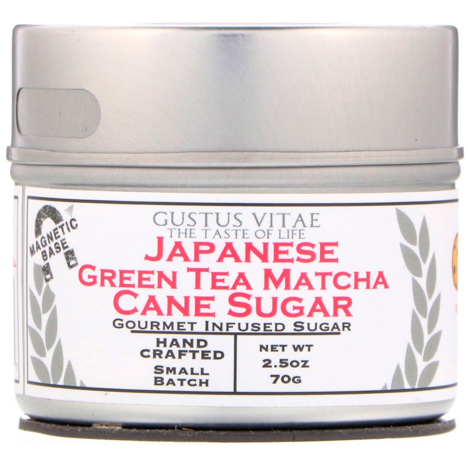 Gustus Vitae, Cane Sugar, Japanese Green Tea Matcha, 2.5 oz (70 g)
