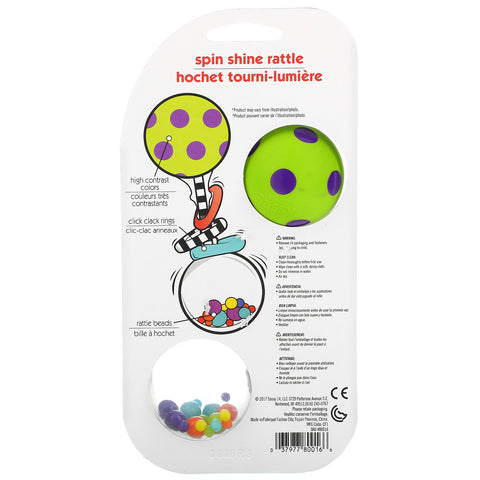 Sassy, Inspire The Senses, Spin Shine Rattle, 0-24 Months, 1 Count