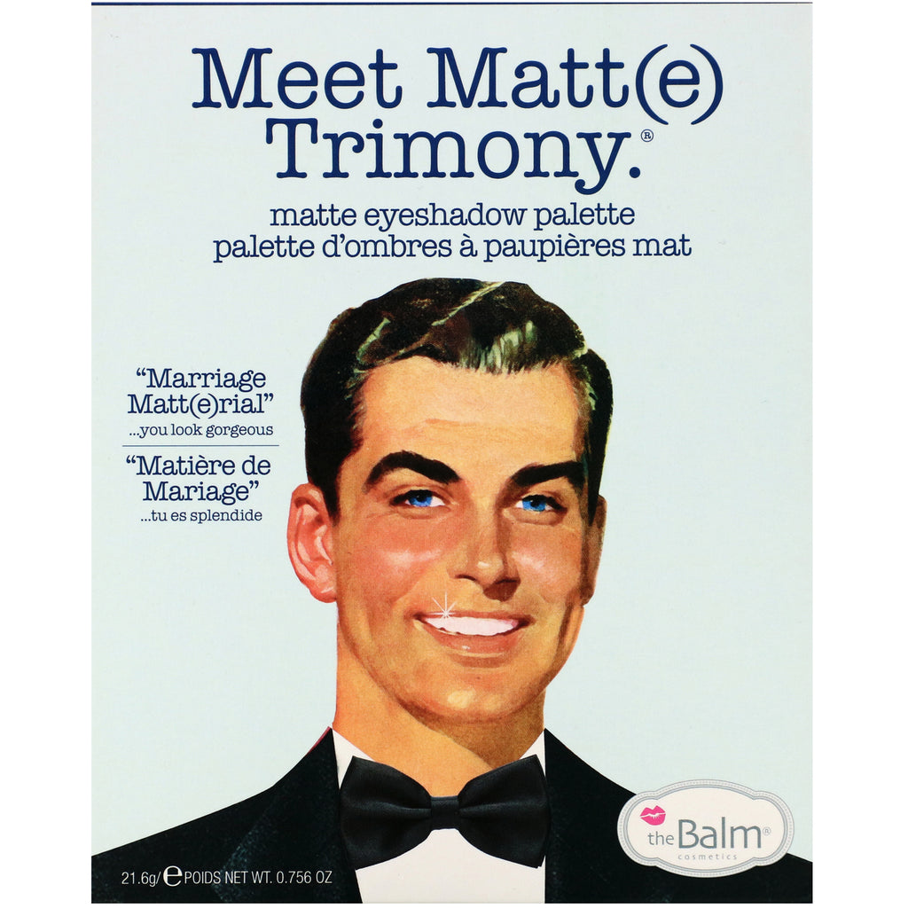 theBalm Cosmetics, Meet Matte Trimony, paleta de sombras de ojos mate, Marriage Matt(e)rial, 0,756 oz (21,6 g)