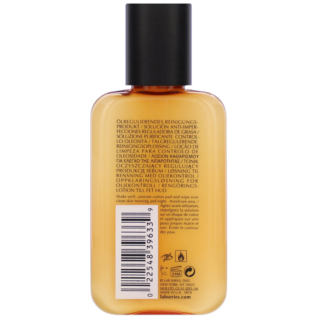 Lab Series, Control de aceite, solución limpiadora, 3,4 oz (100 ml)