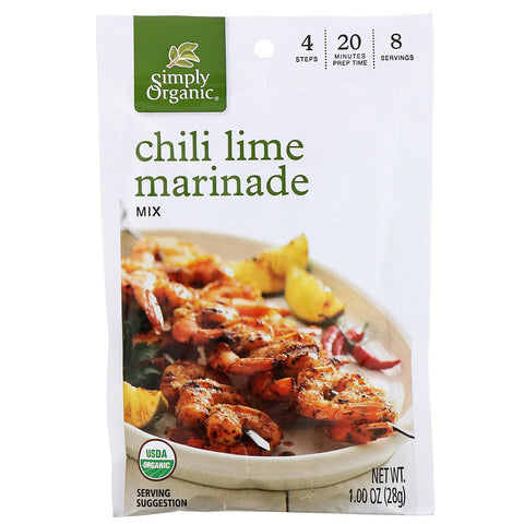Simply , Chili Lime Marinade Mix, 12 pakker, 1,00 oz (28 g) hver