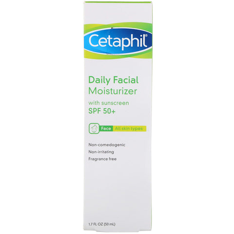 Cetaphil, Daily Facial Moisturizer, SPF 50+, 1,7 fl oz (50 ml)