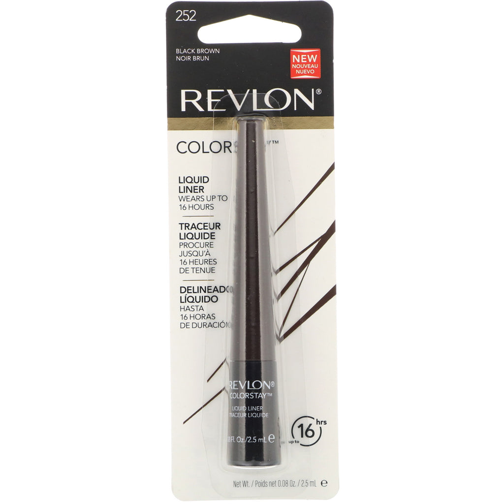 Revlon, Colorstay, Liquid Liner, Black Brown, 0,08 oz (2,5 ml)