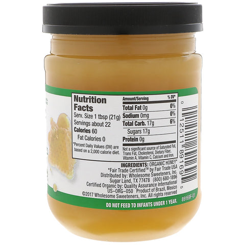 Miel blanca cruda, sin filtrar, para untar, saludable, 16 oz (454 g)