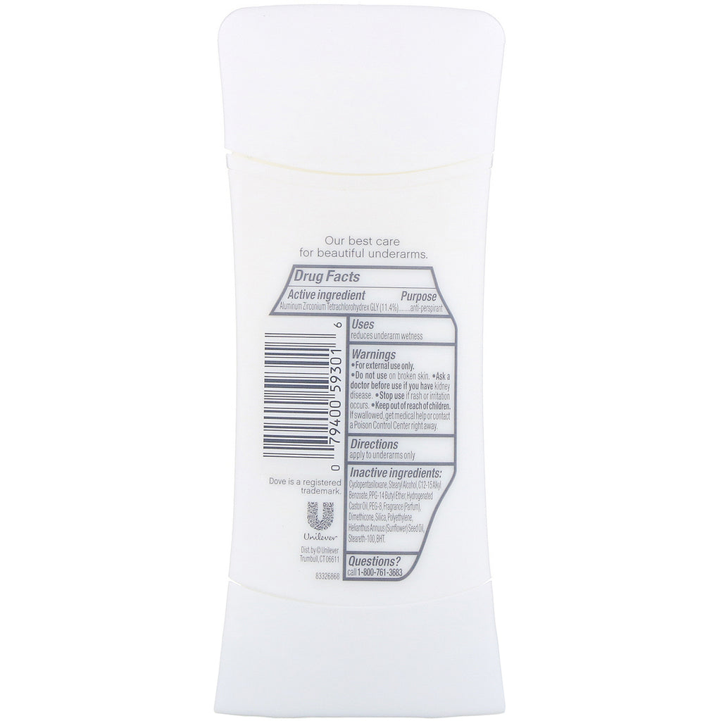 Dove, Advanced Care, Invisible, Anti-Perspirant Deodorant, Klar finish, 2,6 oz (74 g)