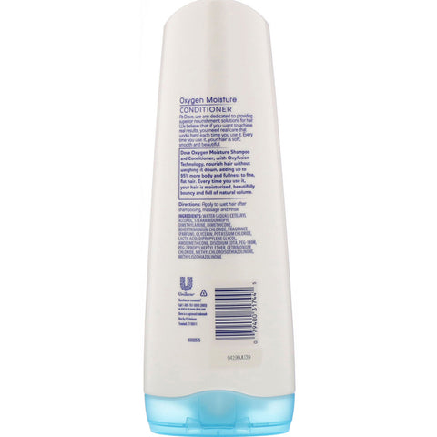 Dove, Nutritive Solutions, Acondicionador hidratante con oxígeno, para cabello fino y liso, 12 fl oz (355 ml)