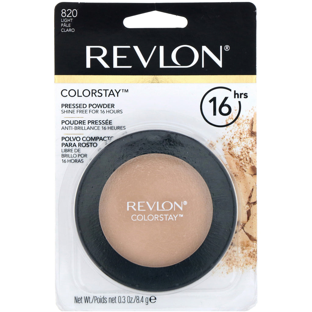 Revlon, Colorstay, presset pulver, 820 Light, 0,3 oz (8,4 g)