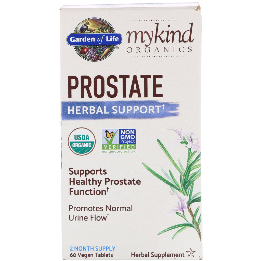 Garden of Life, MyKind Organics, Prostate, Herbal Support, 60 Vegan Tablets