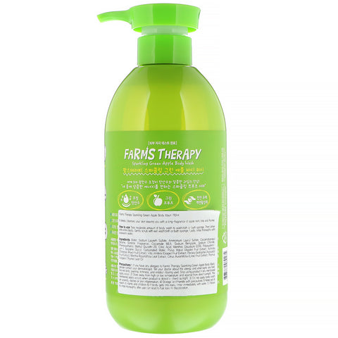 Doori Cosmetics, Farms Therapy, Sparkling Body Wash, Green Apple, 23.6 fl oz (700 ml)