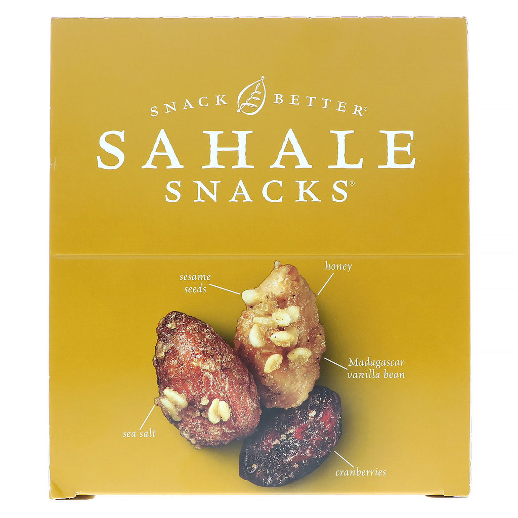 Sahale Snacks, glaseret blanding, honningmandler, 9 pakker, 1,5 oz (42,5 g) hver