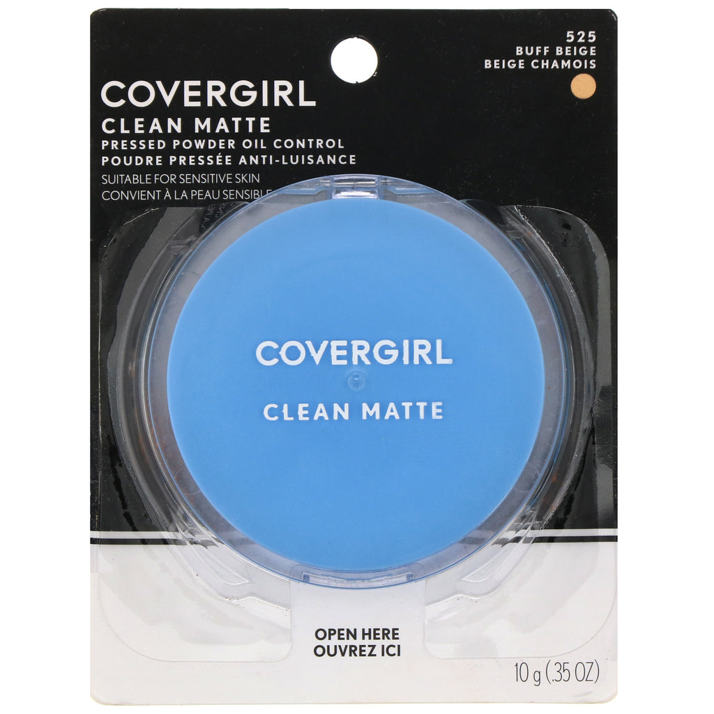 Covergirl, Clean Matte, Polvo compacto, Beige beige 525, 10 g (0,35 oz)