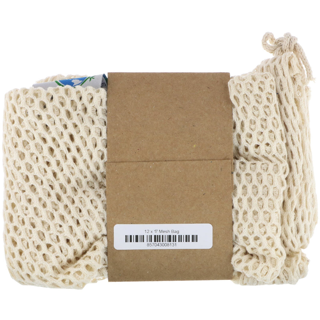 Wowe, Bolsa de malla de algodón certificada, 1 bolsa, 12 x 17 pulgadas