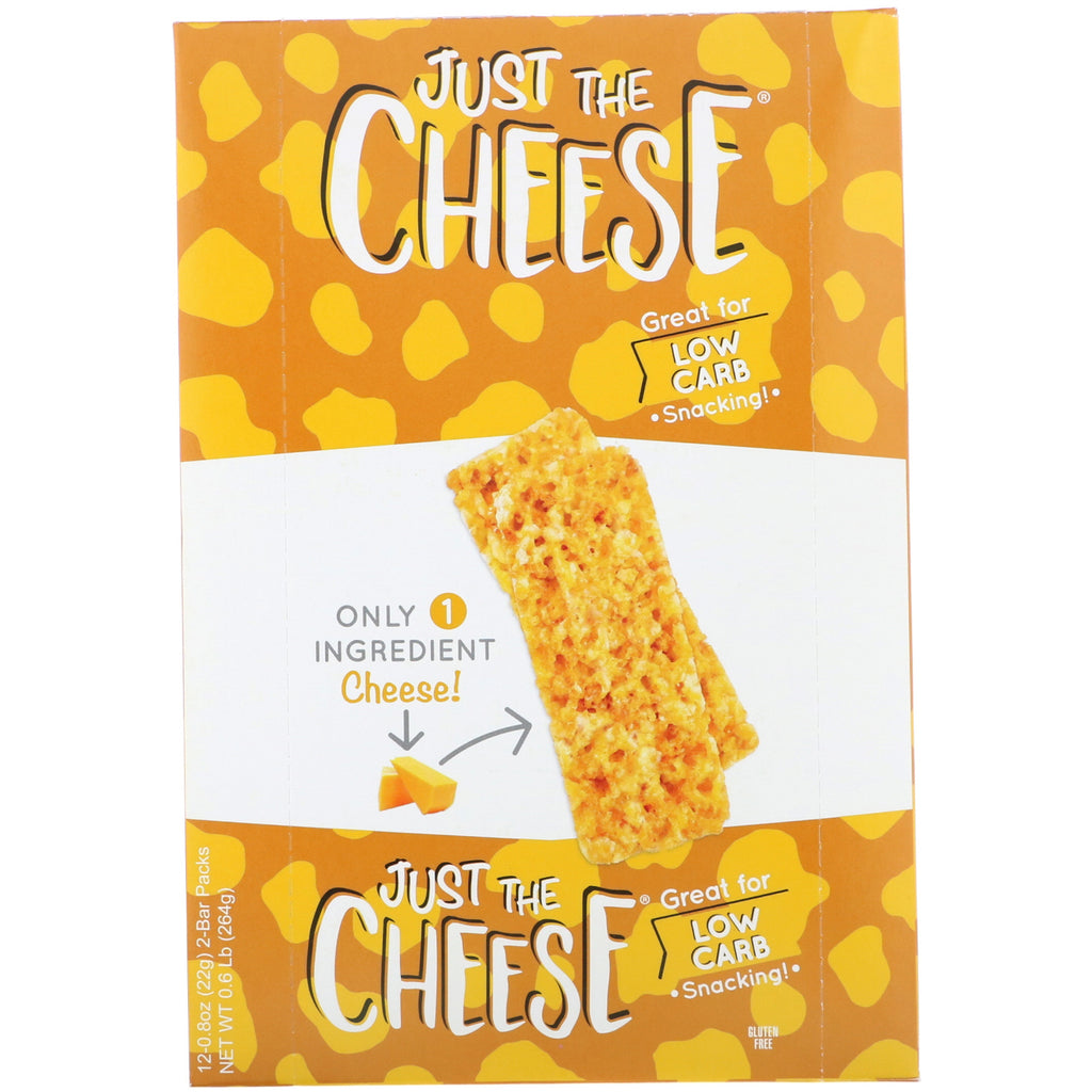 Just The Cheese, barras de queso cheddar suave, 12 barras, 22 g (0,8 oz)
