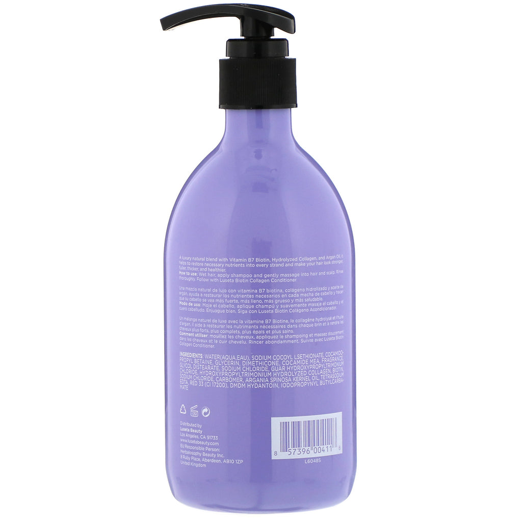 Luseta Beauty, Biotin &amp; Collagen, Shampoo, 16,9 fl oz (500 ml)