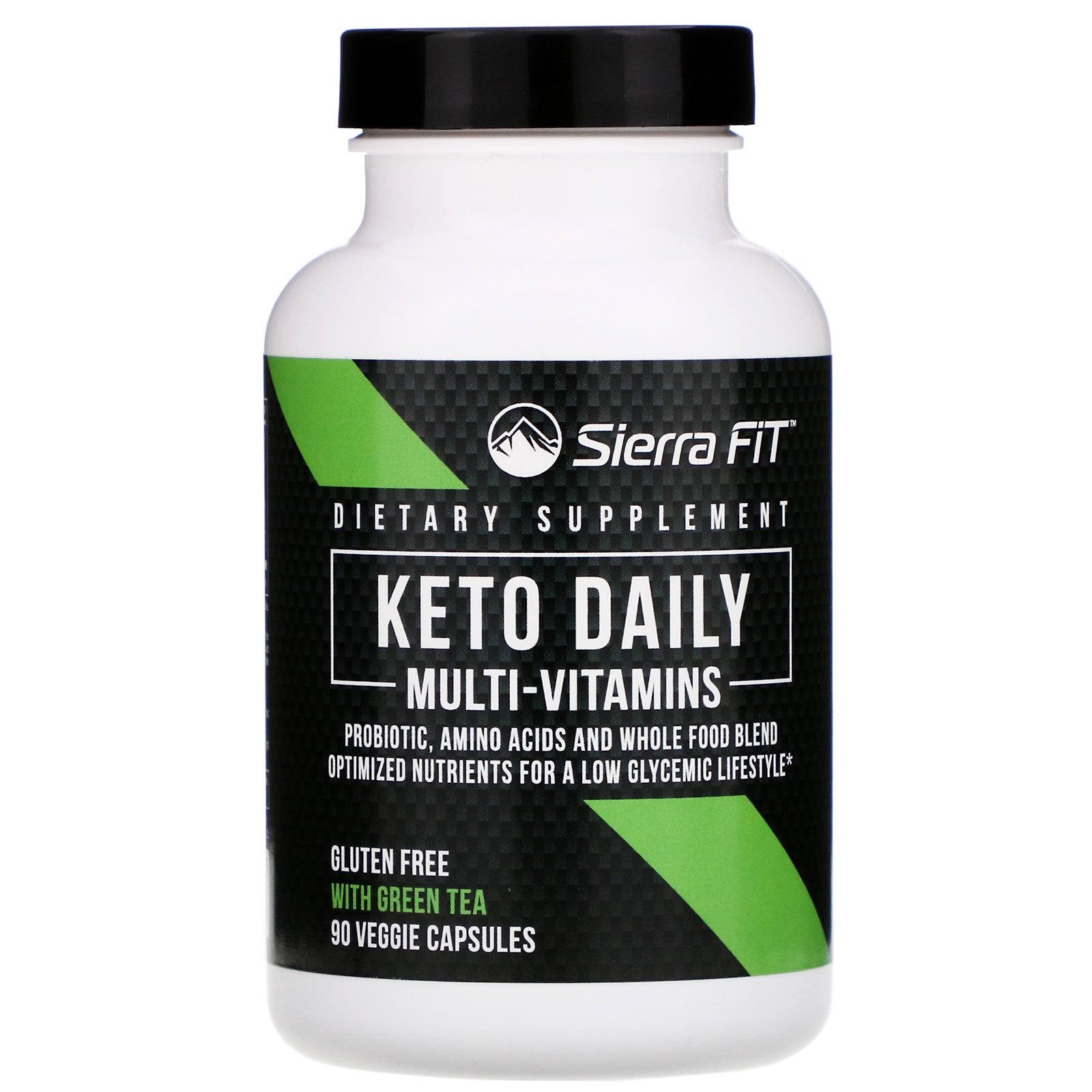 Sierra Fit, Keto Daily Multi-Vitamins with Green Tea,  90 Veggie Capsules