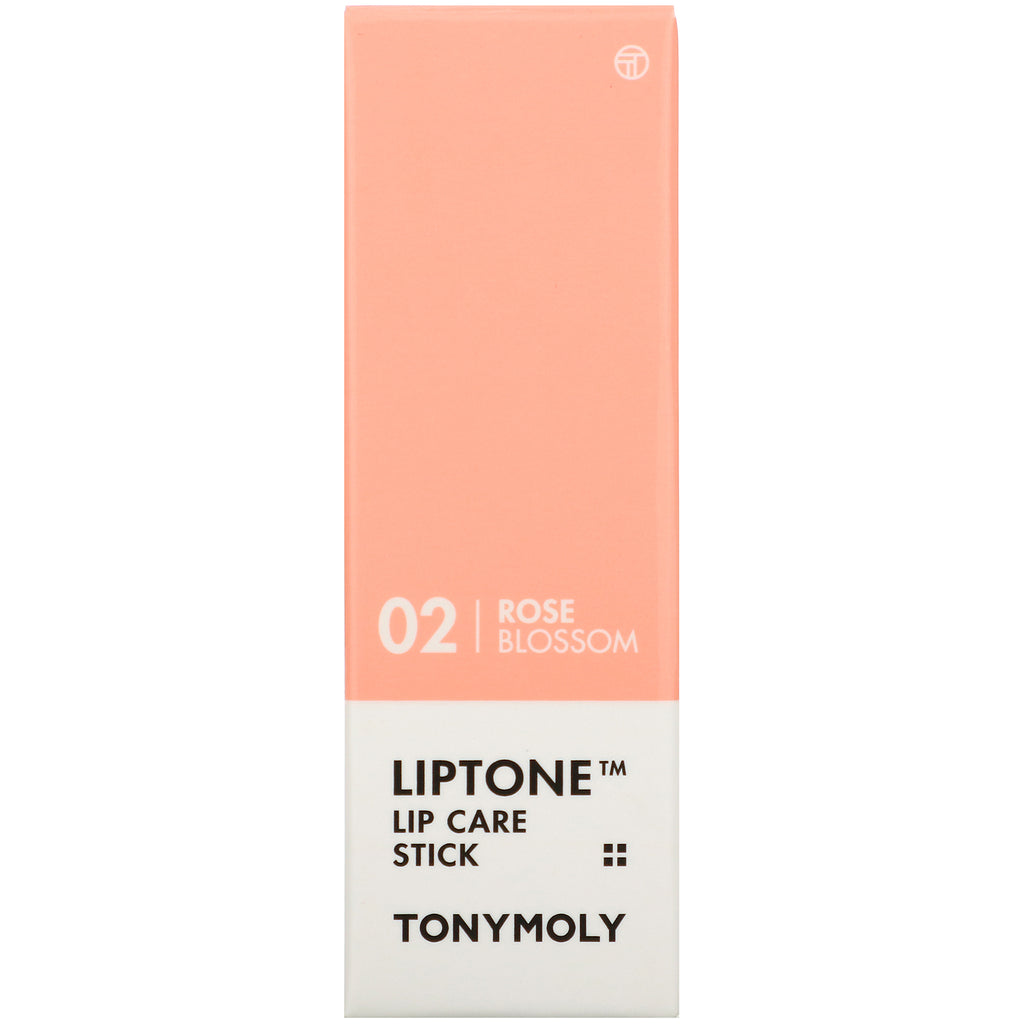 Tony Moly, Liptone, Barra para el cuidado de los labios, 02 Flor de rosa, 3,3 g (0,11 oz)
