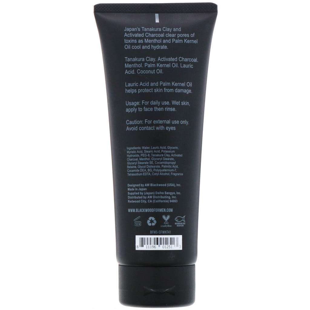 Blackwood For Men, Jabón facial de arcilla refrescante, para hombres, 7,41 oz (210 g)