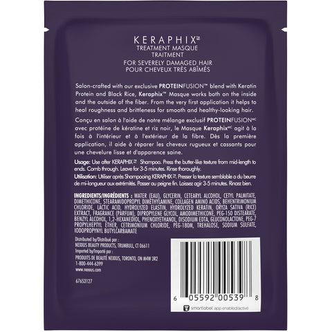 Nexxus, Mascarilla capilar con tratamiento Keraphix, curación de daños, 43 g (1,5 oz)