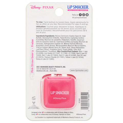 Lip Smacker, Pixar Cube Lip Balm, Lotso, Pink Straw-bear-y, 0,2 oz (5,7 g)