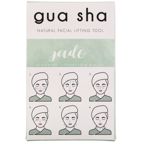 Honey Belle, Jade Gua Sha, herramienta de lifting facial natural, jade, 1 herramienta