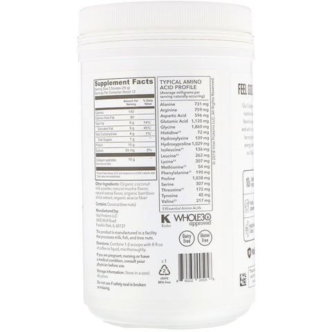 Vitale proteiner, Collagen Creamer, Mokka, 11,2 oz (317 g)