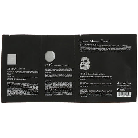Double Dare, Platinum Silver Facial Mask Kit, 1 Kit