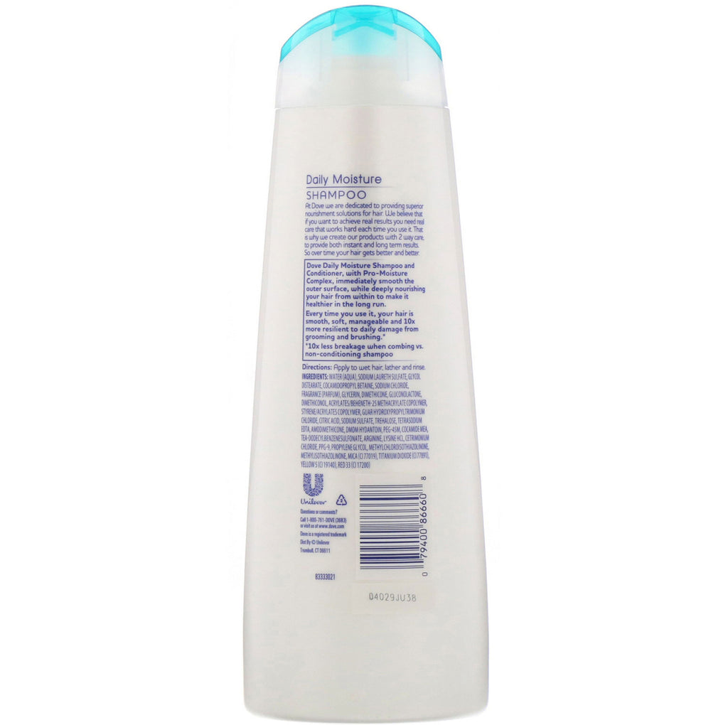 Dove, Nutritive Solutions, Champú humectante diario, para cabello normal y seco, 12 fl oz (355 ml)