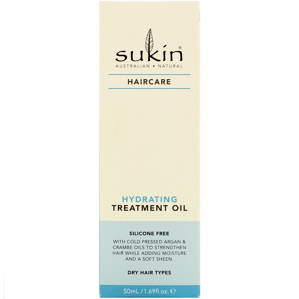 Sukin, Hydrating Treatment Oil, Hårpleje, 1,69 fl oz (50 ml)