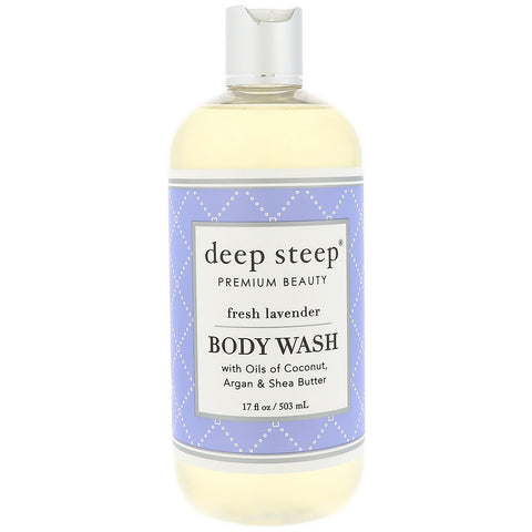 Deep Steep, Body Wash, Fresh Lavender, 17 fl oz (503 ml)