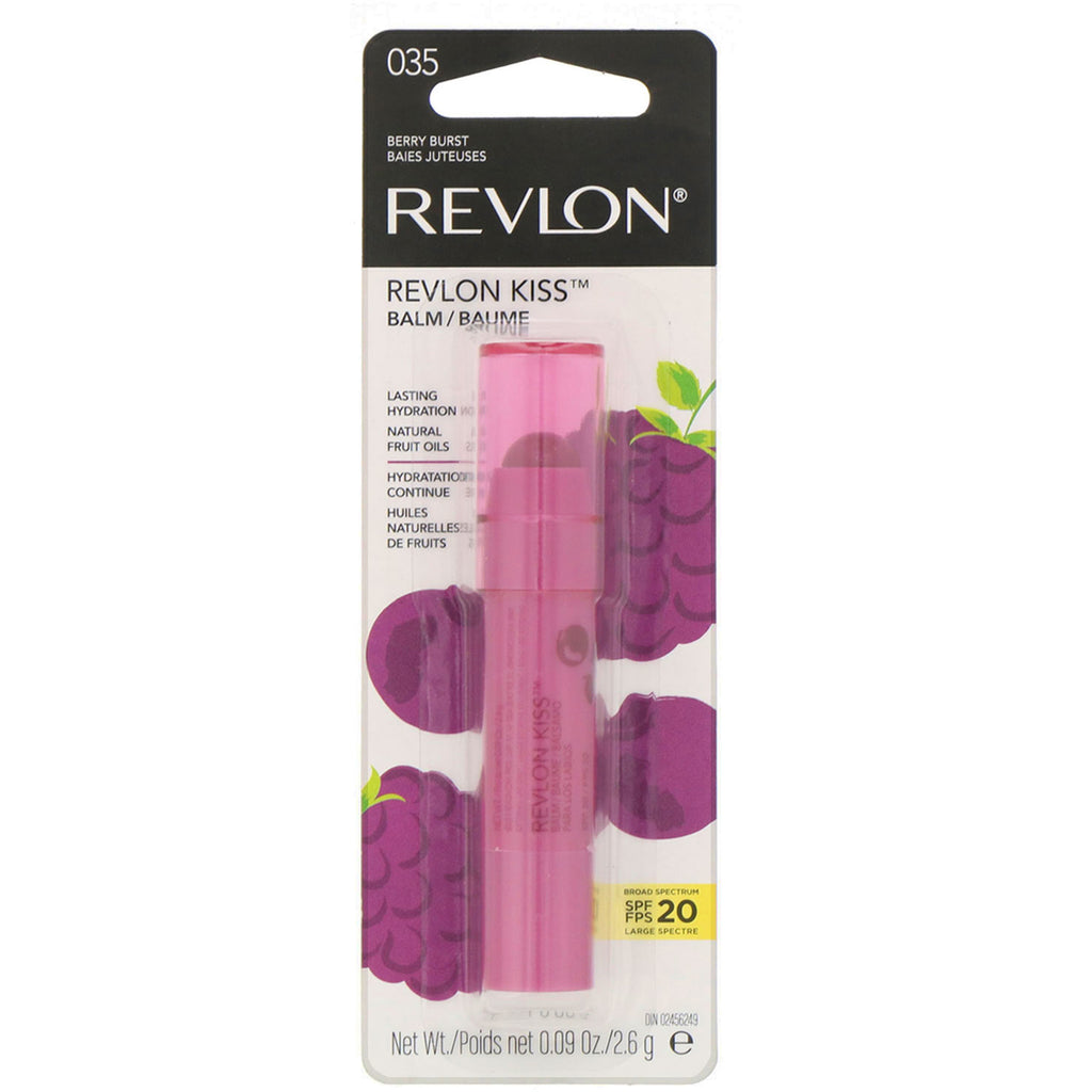 Revlon, Kiss Balm, 035 Berry Burst, 0,09 oz (2,6 g)