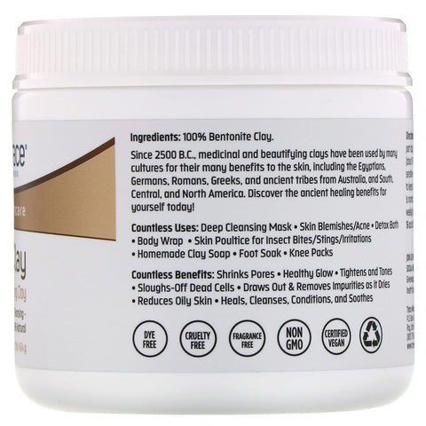 Trace Minerals Research, Bentonite Clay, Indian Healing Clay, 16 oz (454 g)