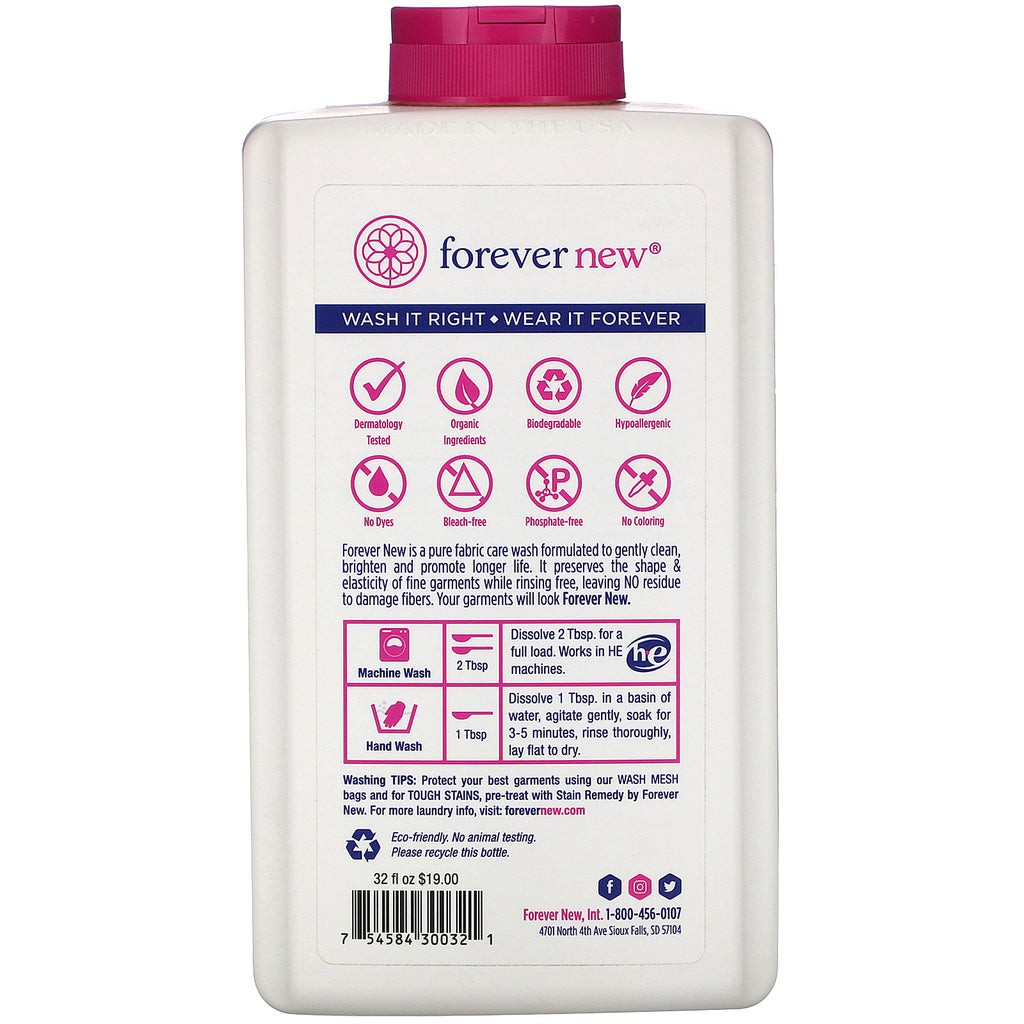 Forever New, Limpiador para el cuidado de telas, líquido, original, 32 fl oz (496 ml)