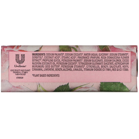Love Beauty and Planet, Bountiful Bouquet, barra de jabón, manteca de murumuru y rosa, 7 oz (198 g)