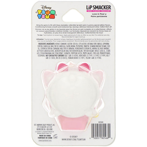 Lip Smacker, Bálsamo labial Disney Tsum Tsum, Marie, Amor en color pera, 7,4 g (0,26 oz)
